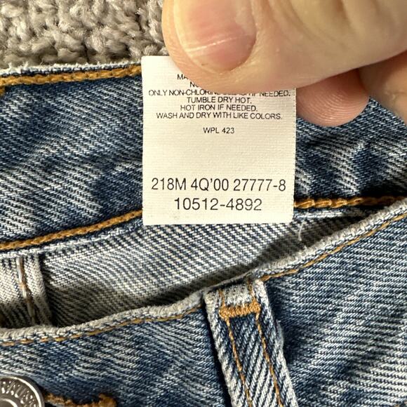 Vtg Levis 512 Jeans Women’s 11 S 28x29 High Waist Tapered Leg Denim Grunge Y2K - Picture 11 of 13